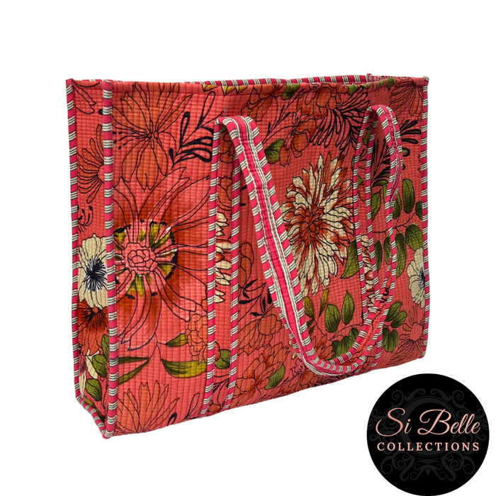 Victoria Jane - Dark Peach Designer Carry All Tote Bag