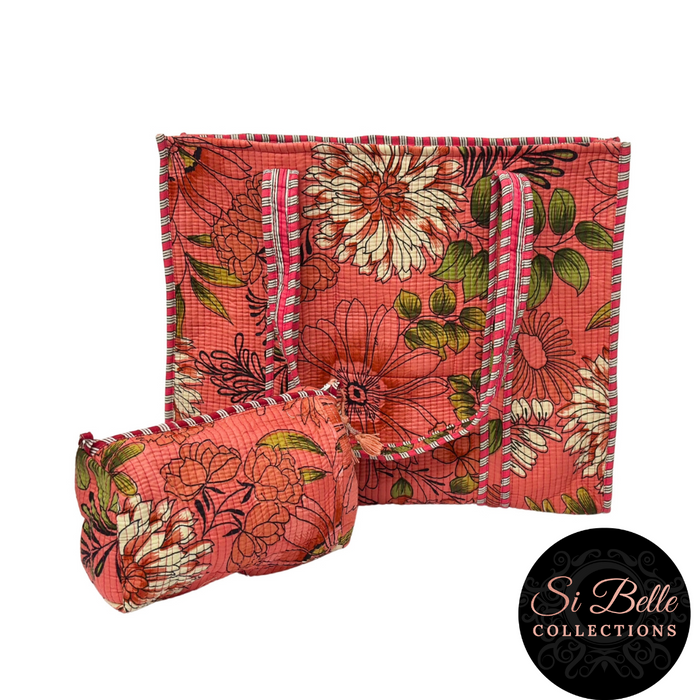 Victoria Jane - Dark Peach Designer Carry All Tote Bag