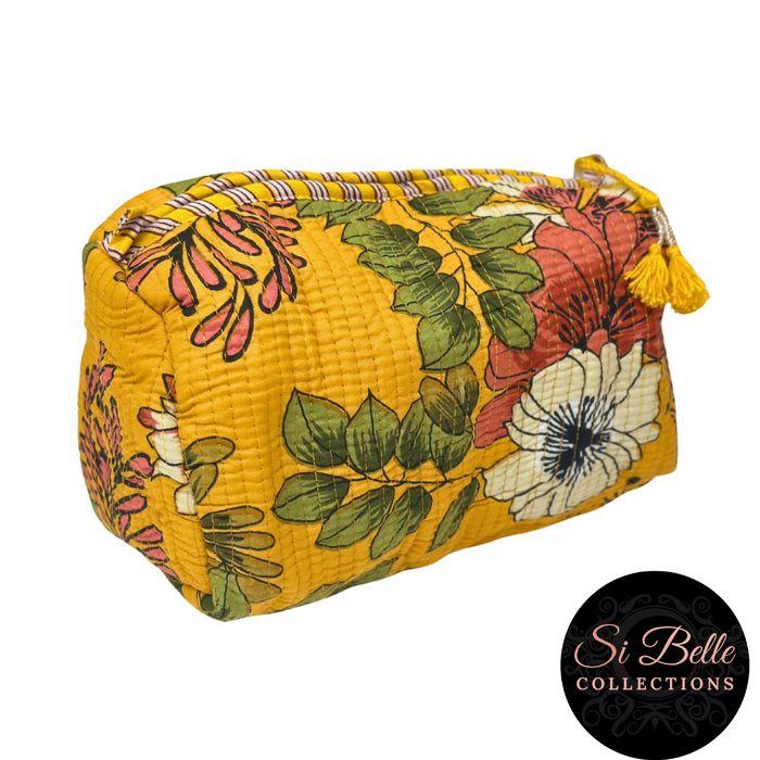 Victoria Jane - Mustard Flower Tote Pouch Set – Matching Duo