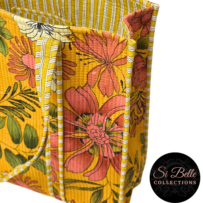 Victoria Jane - Mustard Flower Designer Carry All Tote Bag