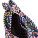 Navy Floral Zipped Designer Carry All Tote Bag open