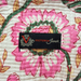 White Floral Zipped Designer Carry All Tote Bag close up