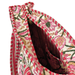 White Floral Zipped Designer Carry All Tote Bag open