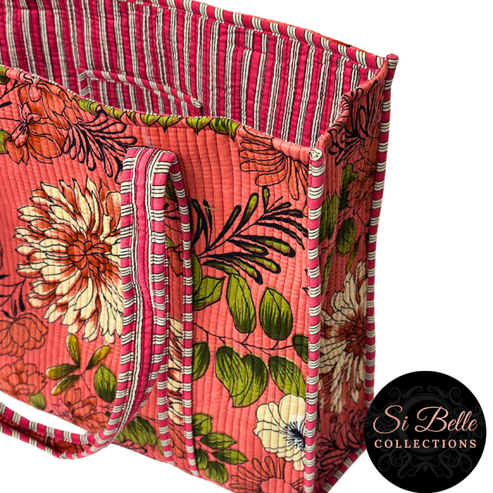 Victoria Jane - Dark Peach Designer Carry All Tote Bag