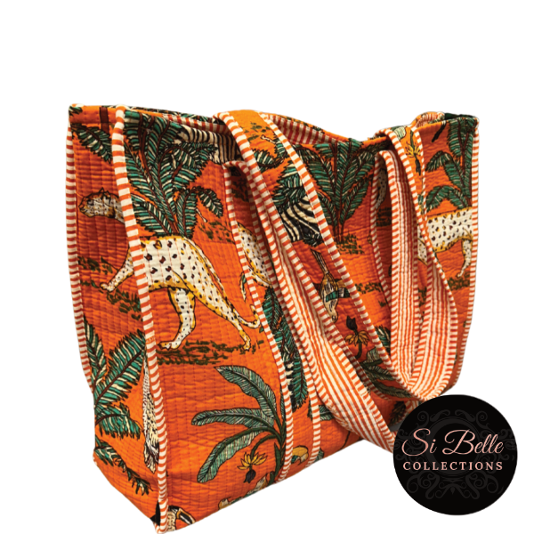 si belle collections Orange Designer Tote