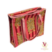 Tibetan Tiger Rust Zipped Designer Carry All Tote Bag side